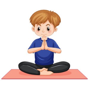 A child is doing yoga-Stage Fear