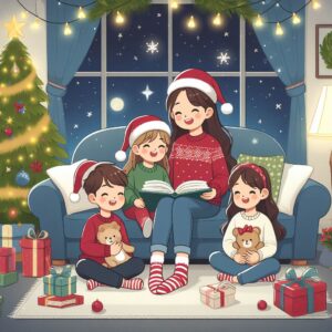 Children Enjoy Christmas Stories