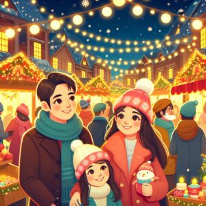 Family enjoy shopping time