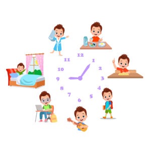 A child is working according to his routine- Procrastination