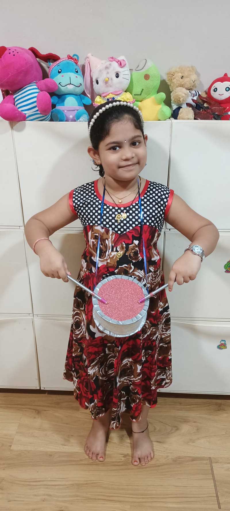 Cyboard Student is preparing a cardboard drum for a activity