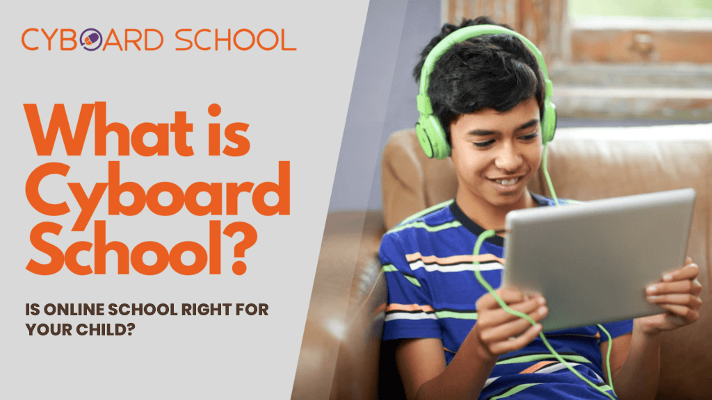 What is cyboard school? A boy with book
