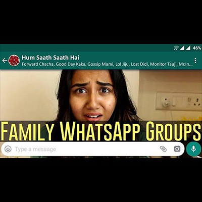 Screenshot of WhatsApp Family Group Chat