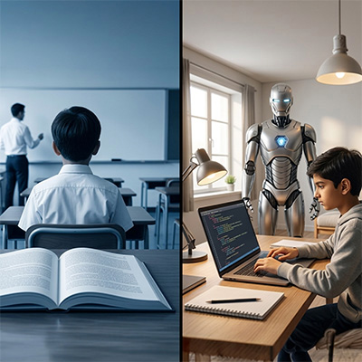 >Comparison Between A Traditional Classroom And An AI-Enabled Classroom In Indian Schools