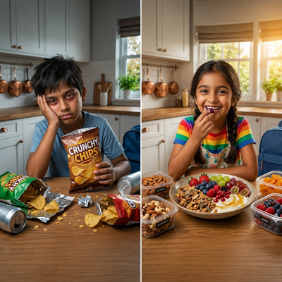 Healthy after-school snacks that help improve kids' energy and concentration