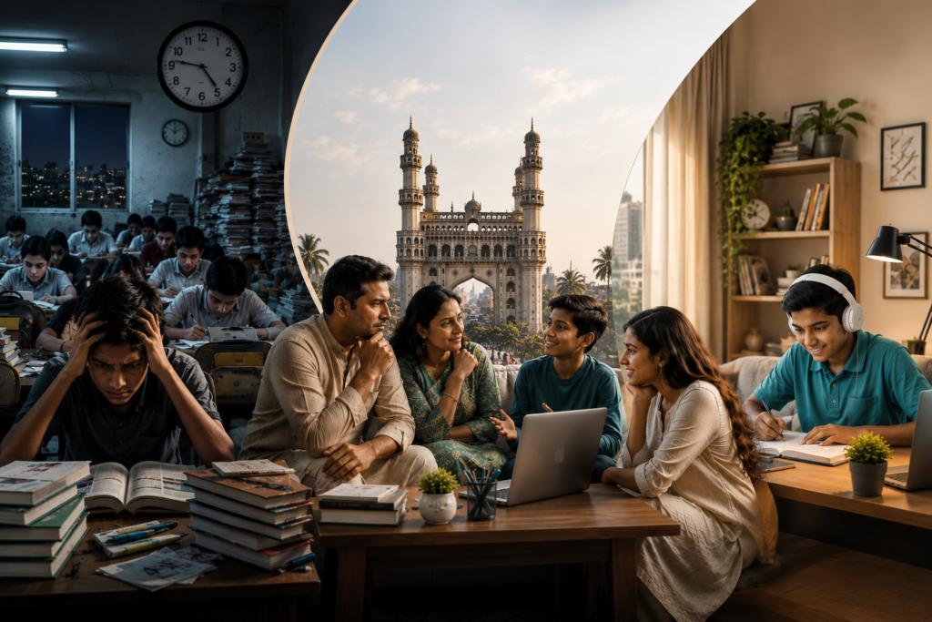 Student burnout in Hyderabad integrated schools compared with balanced online schooling environment in Hyderabad