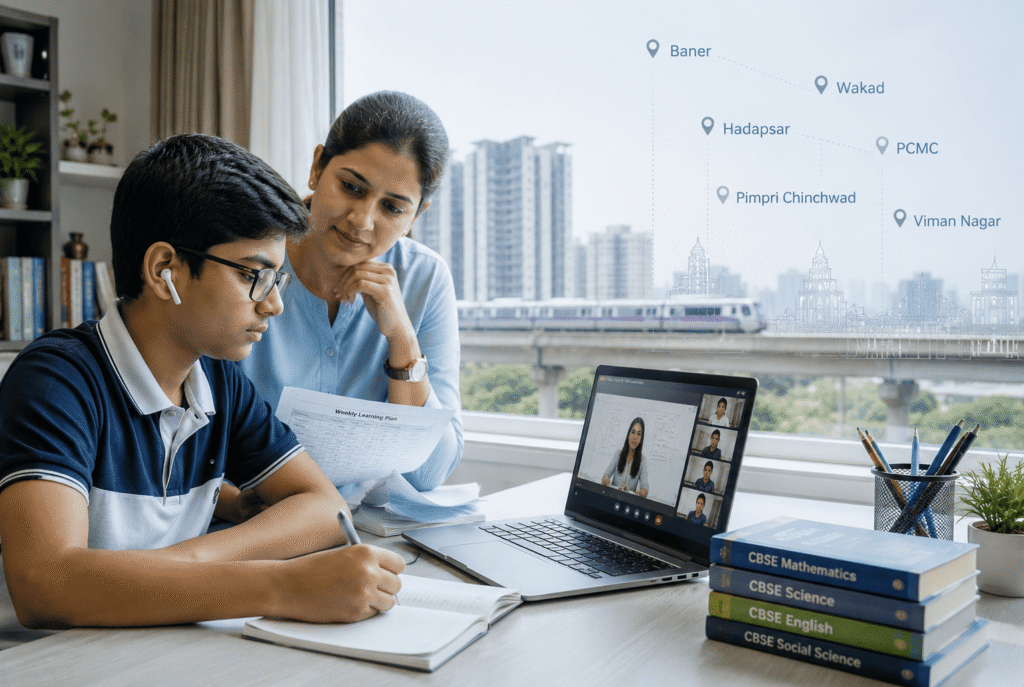 Pune family choosing CBSE online school education for structured live learning